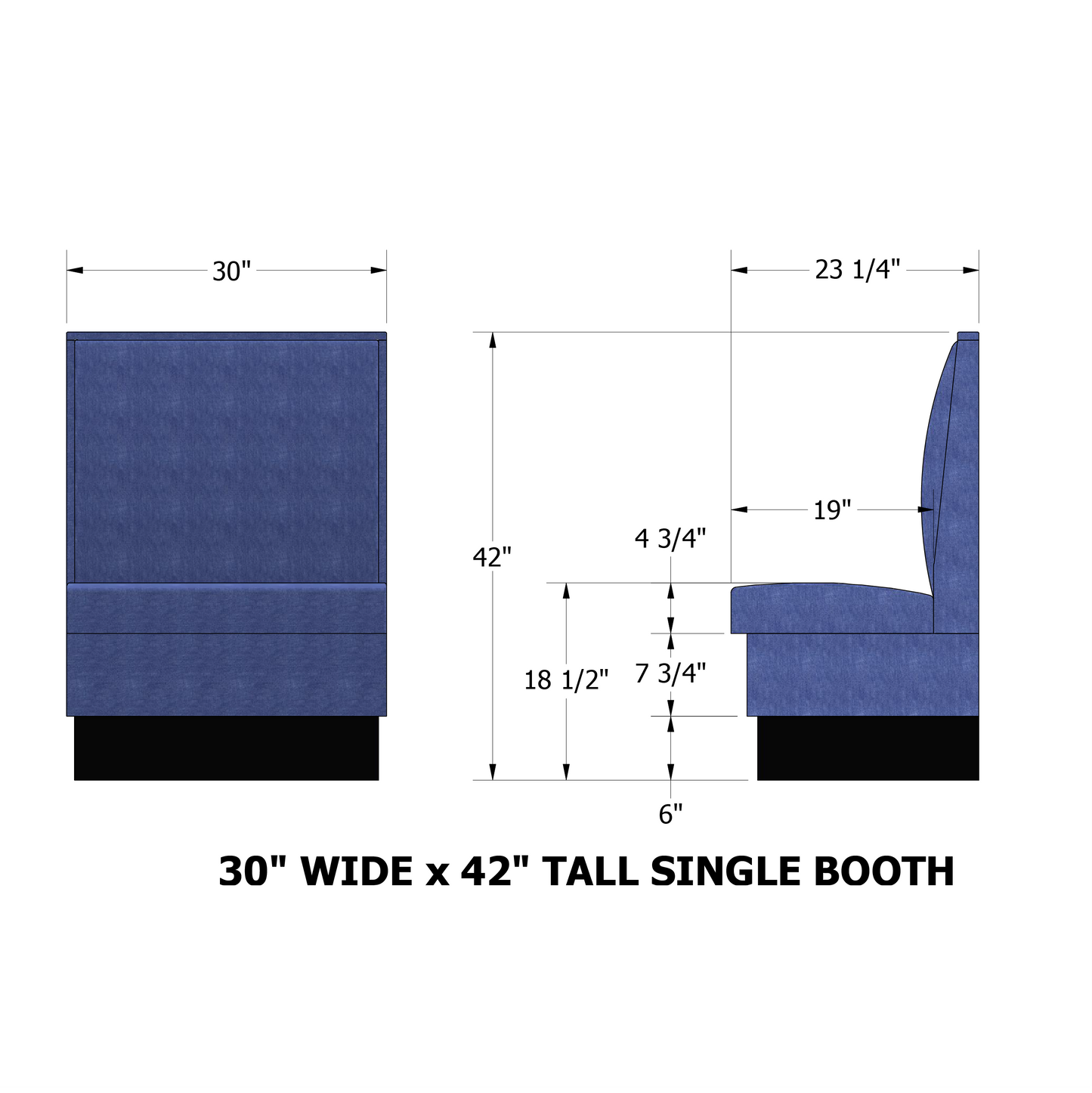 Shop Drawing of restaurant single booth
