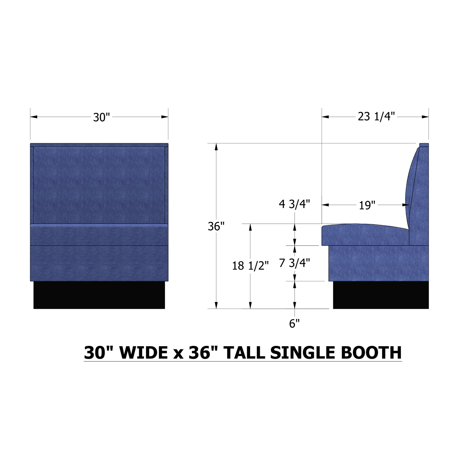 Shop Drawing of restaurant single booth