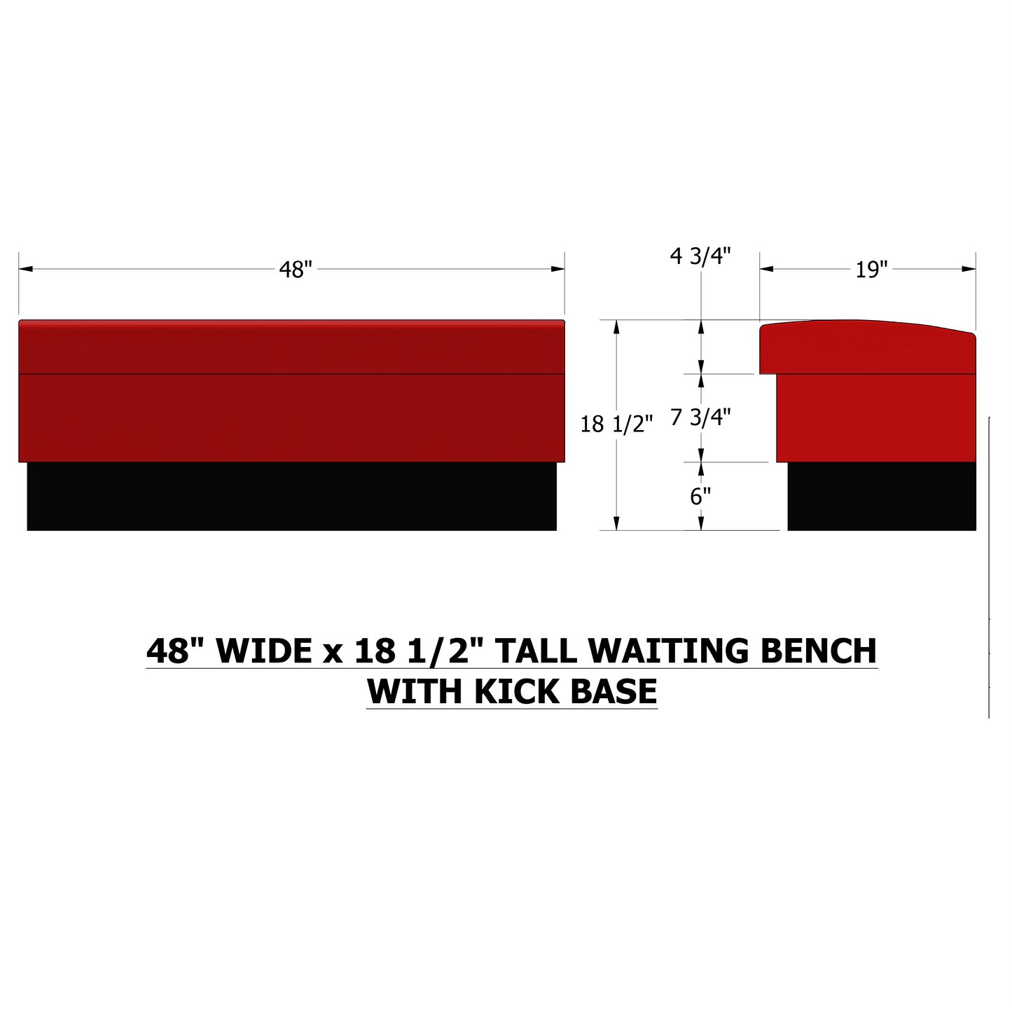 shop drawings of affordable restaurant waiting bench