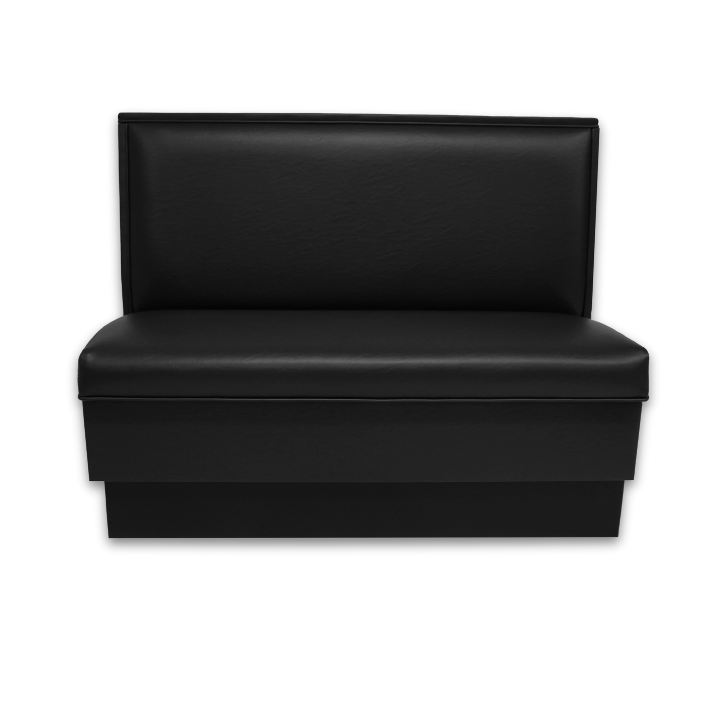 Black single booth with kick base