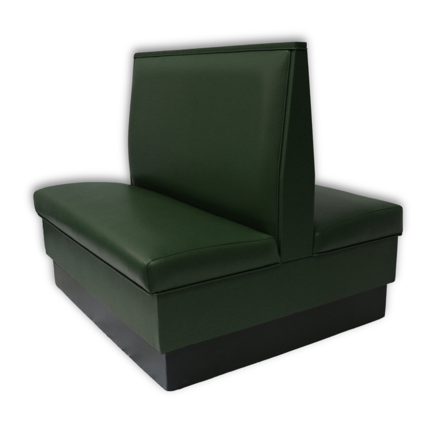 Green double booth with kickbase