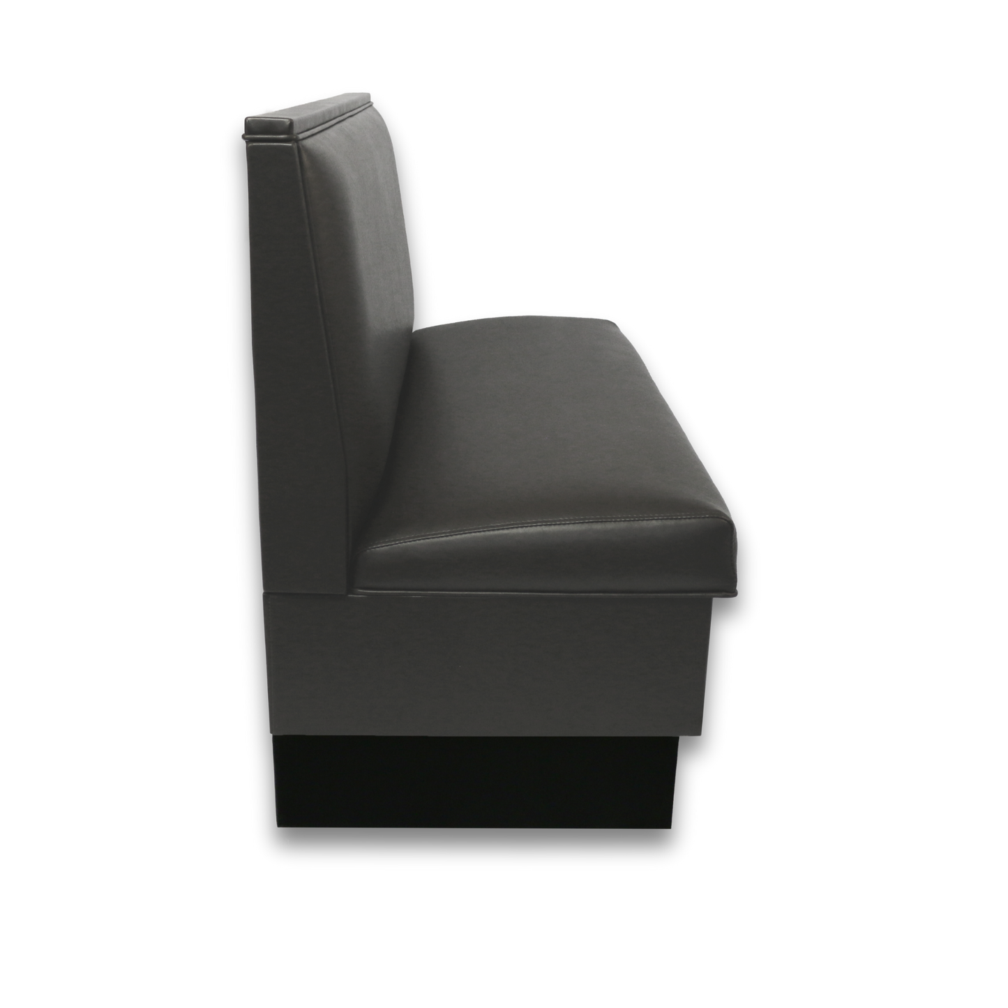 gray single booth with kick base 2