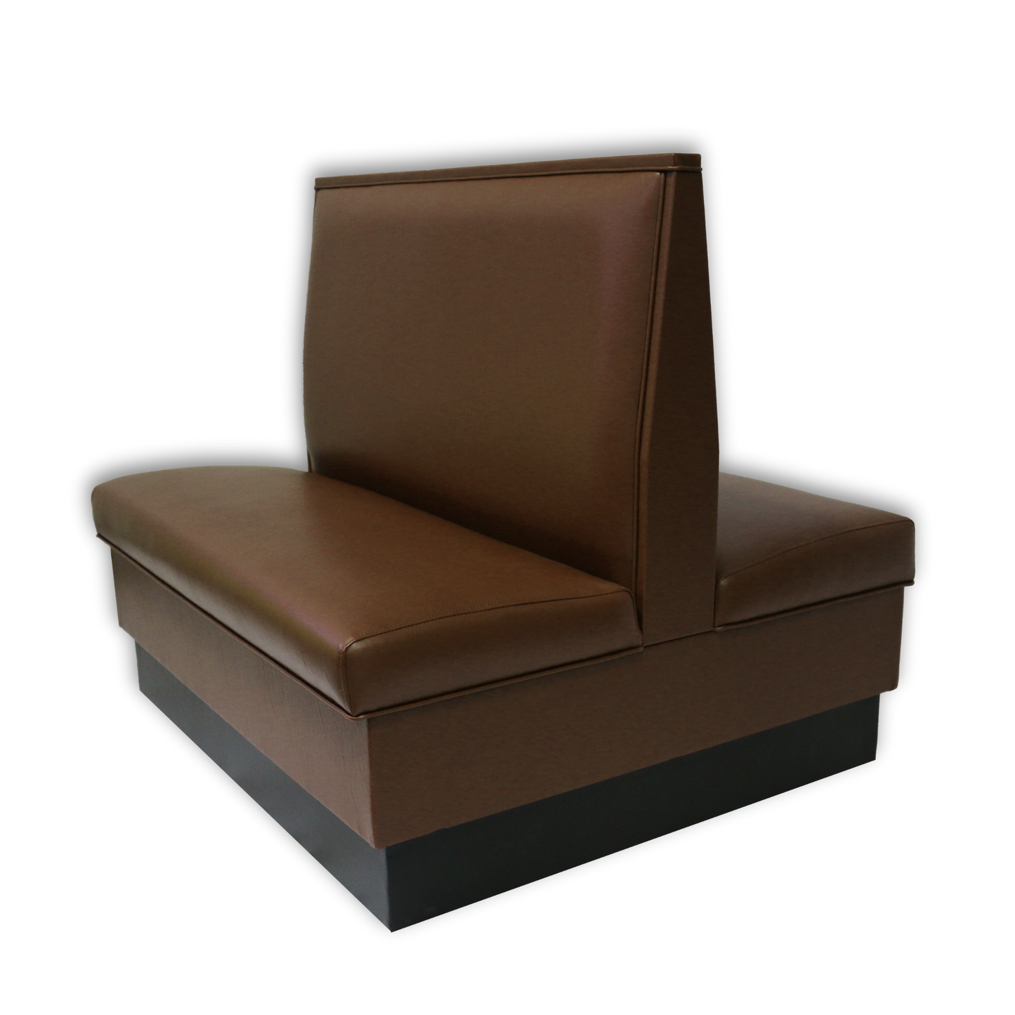 Brown double booth with kickbase