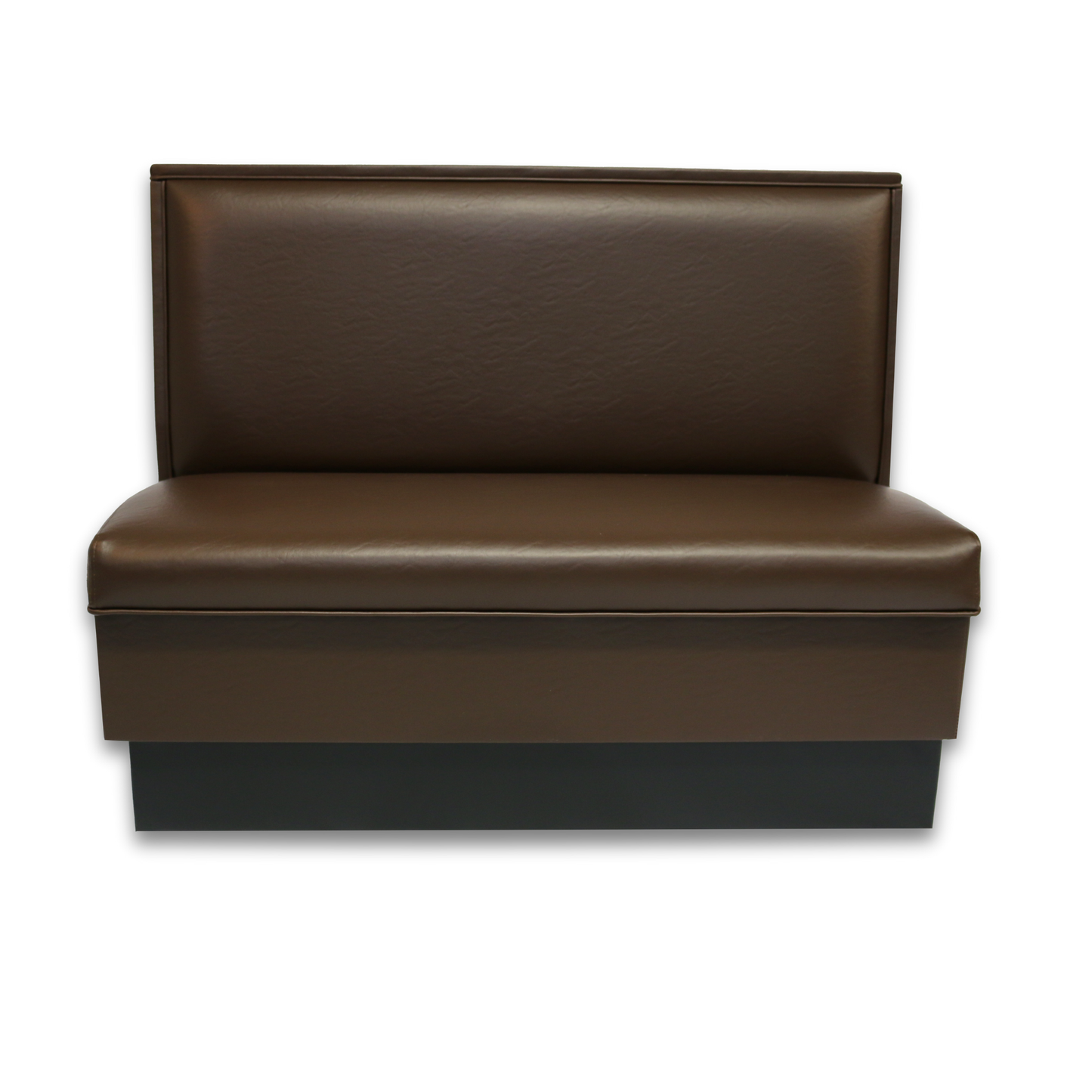 Brown single booth with kick base