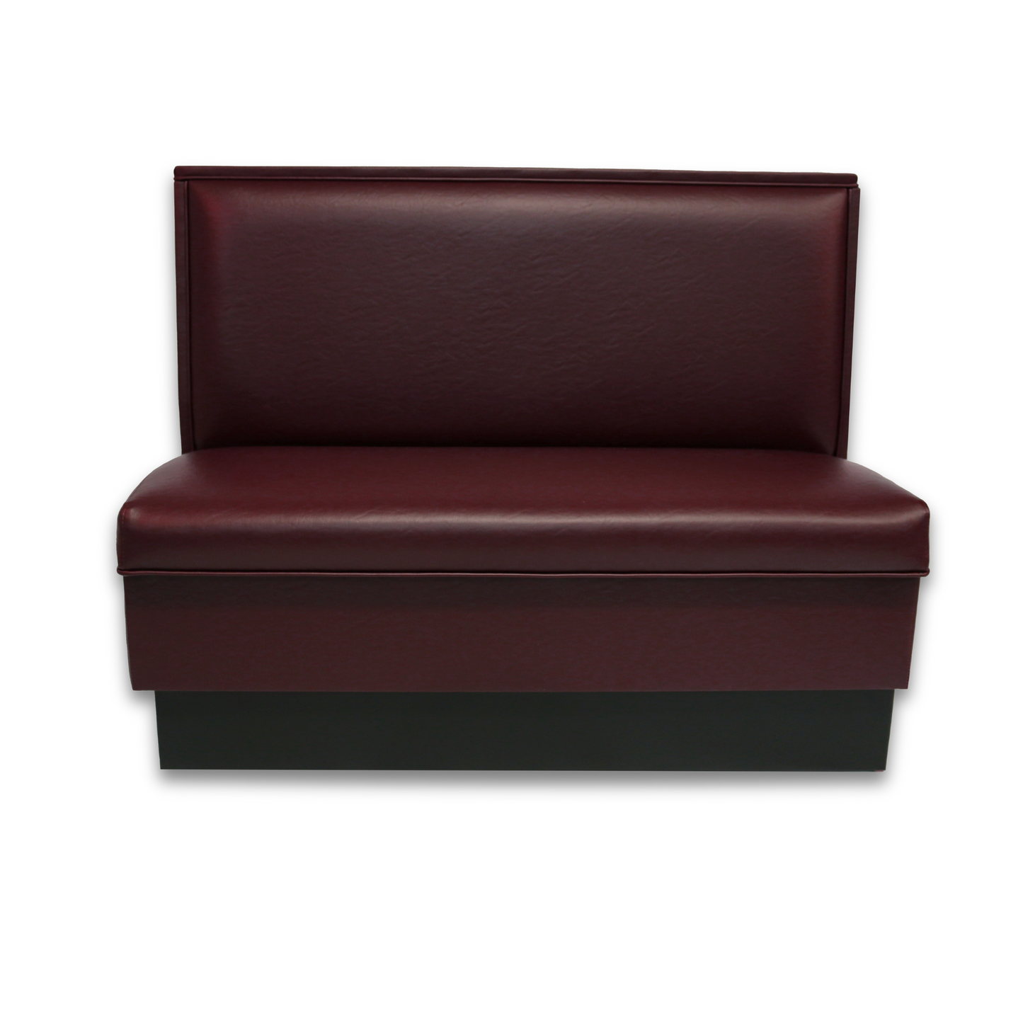 Burgundy Single Booth with kick base