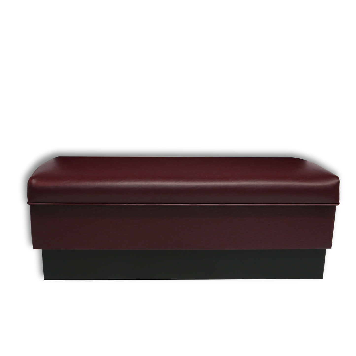Burgundy waiting bench for restaurant